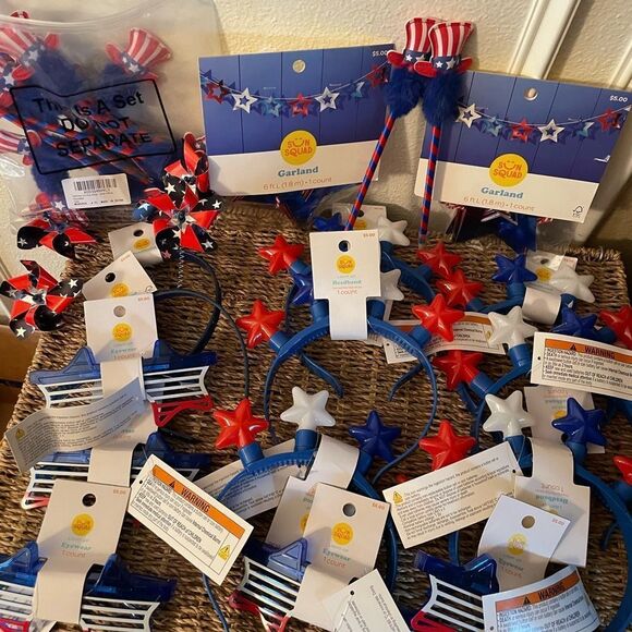 4th of July Party Supplies Light Up Star Headbands Light up Star Glasses Garland - Picture 11 of 12